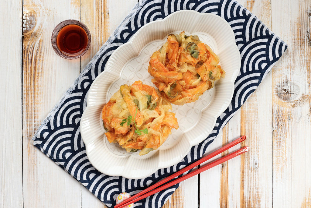 Friture de crevettes et champignons