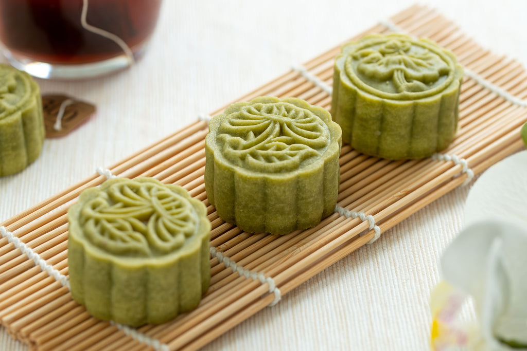 Gâteau de la lune au thé vert matcha