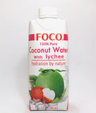 Eau de coco au Lychee 33cl Foco